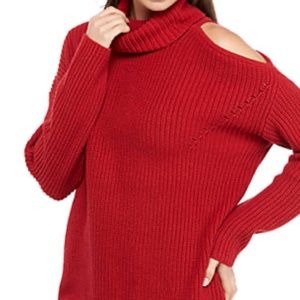 The Limited Asymmetric Cutout Turtleneck Sweater